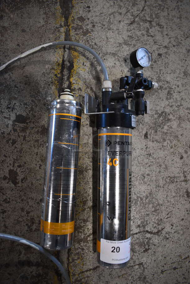 Pentair Everpure 4C Water Filtration System w/ Extra Cartridge. 5x5x22 - Image 1 of 4