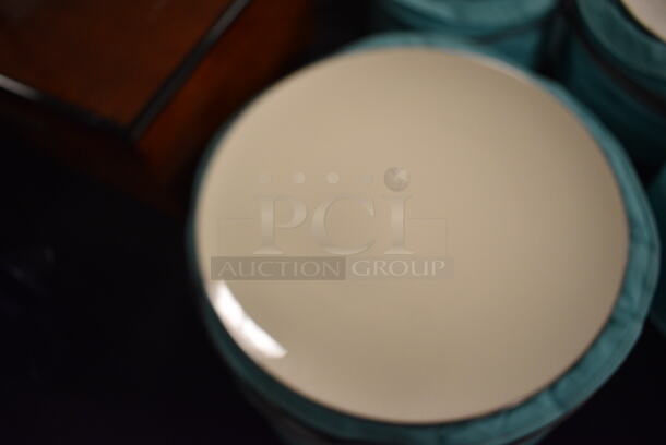 ALL ONE MONEY! Lot of Lenox Dinnerware Including Serving Plate, Cups, Dinner Plates, Salad Plates, Bread and Butter Plates, and Saucers With Protective Covers  - Image 6 of 12