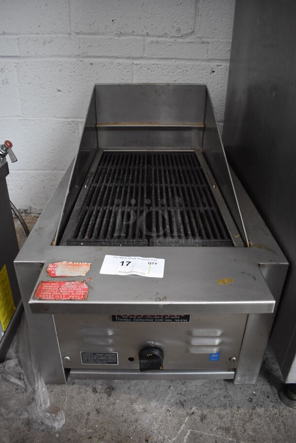 TEC Stainless Steel Commercial Countertop Natural Gas Powered Charbroiler Grill