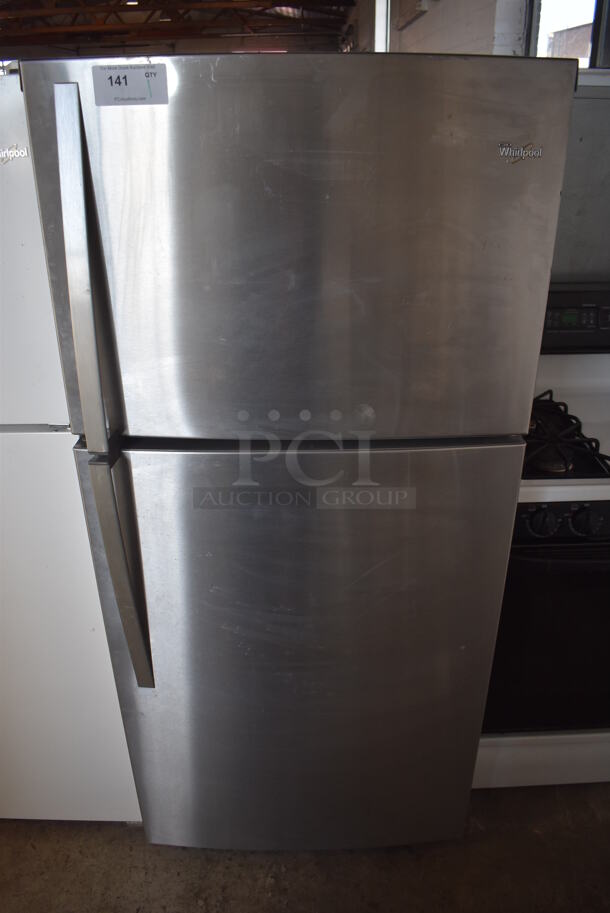 Whirlpool WRT519SZDM02 Metal Cooler Freezer Combo Unit. 115 Volts, 1 Phase. 30x32x67. Tested and Powers On But Does Not Get Cold - Image 1 of 9