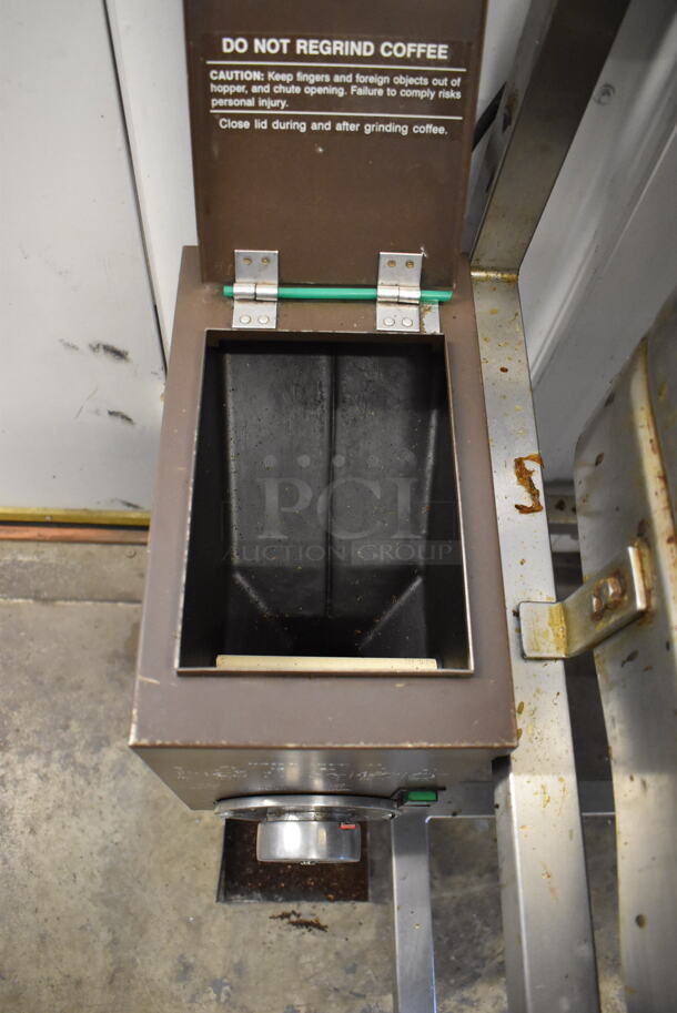 Grindmaster Metal Commercial Countertop Bulk Coffee Bean Grinder. 7.5x14x28. Tested and Working! - Image 5 of 7