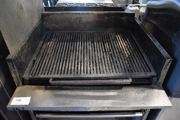 Stainless Steel Commercial Natural Gas Powered Charbroiler Grill w/ Under Shelf. 36x34x57 - Image 2 of 7