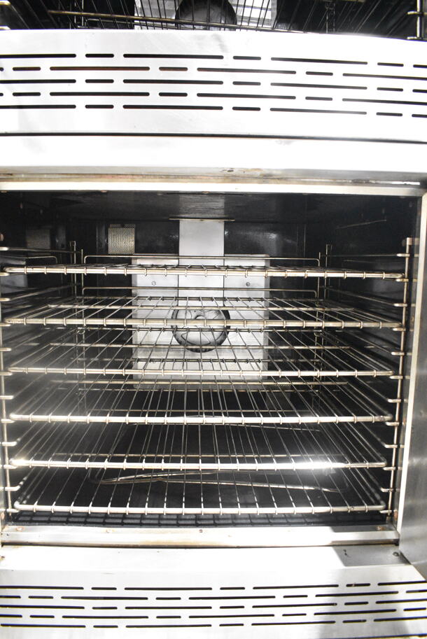 2 Imperial Stainless Steel Commercial Natural Gas Powered Full Size Convection Oven w/ View Through Door, Solid Door, Metal Oven Racks and Thermostatic Controls. 2 Times Your Bid!  - Image 5 of 6