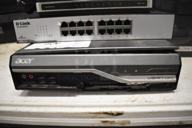 5 Various Items; Acer Veriton Unit, D Link 10/100 Switch, DES-1108 Ethernet Switch, Netgear ProSafe Switch and Linksys SE3005 Ethernet Switch. Includes 11x5x1.5. 5 Times Your Bid! - Image 2 of 5
