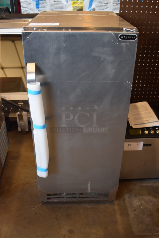 BRAND NEW SCRATCH AND DENT! 2015 Whynter BOR-326FS Stainless Steel Mini Single Door Outdoor Cooler. 115 Volts, 1 Phase. Tested and Working! - Image 1 of 7