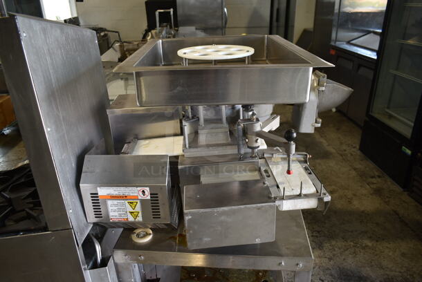 Patty-o-matic 330A Stainless Steel Commercial Countertop Automatic Patty Forming Machine w/ Equipment Stand on Commercial Casters. 115/208 Volts, 1 Phase.  - Image 4 of 8