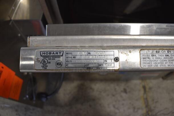 Hobart LXIH ENERGY STAR Stainless Steel Commercial Floor Style Undercounter Hi Temp High Temperature Dishwasher. 120-208-240 Volts, 1 Phase. 24x25x34 - Image 6 of 8