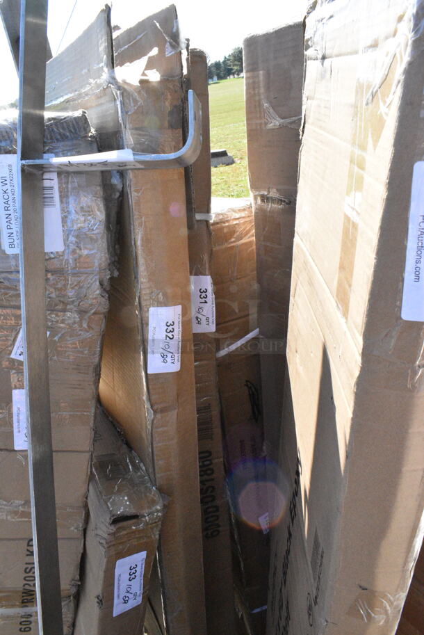 BRAND NEW SCRATCH AND DENT! Regency 600DOS1860 Stainless Steel Double Deck Overshelf - 18" x 60" x 32". May Be Missing Pieces.  - Image 2 of 3