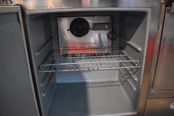 Delfield Model 406CA Stainless Steel Commercial Single Door Undercounter Cooler on Commercial Casters. 115 Volts, 1 Phase. 27x28x32. Tested and Powers On But Does Not Get Cold - Image 4 of 5