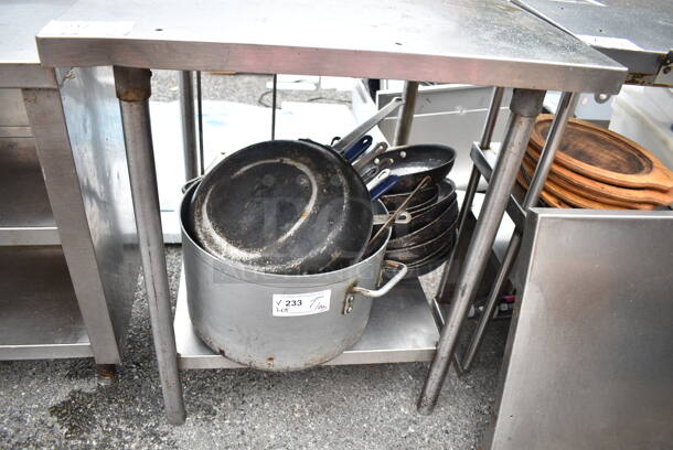 Stainless Steel Table w/ Metal Under Shelf. Does Not Include Contents.  - Image 3 of 3