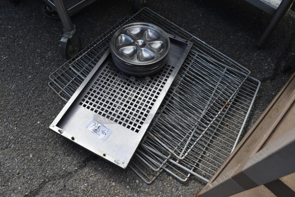 ALL ONE MONEY! Lot of Various Items Including Metal Plates and Racks - Image 2 of 3