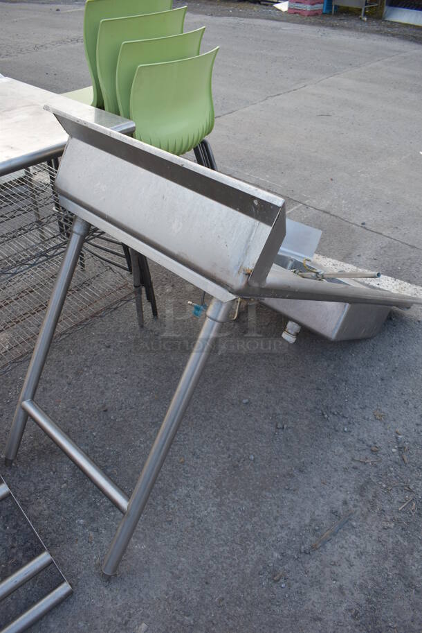 Stainless Steel Left Side Dirty Side Dishwasher Table w/ Spray Nozzle. Goes GREAT w/ Lot 265! 58x30x42 - Image 4 of 4