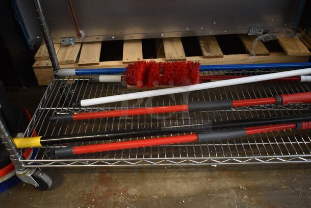ALL ONE MONEY! Tier Lot of 2 Mops, Broom, Brush and Poles - Image 2 of 3
