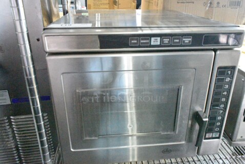 Stainless Steel Commercial Countertop Microwave Oven. 