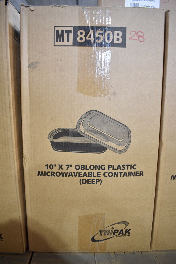 PALLET LOT of  31 BRAND NEW Boxes of TriPak MT8450B 10"x7" Oblong Plastic Microwaveable Container. 31 Times Your Bid! - Image 3 of 3