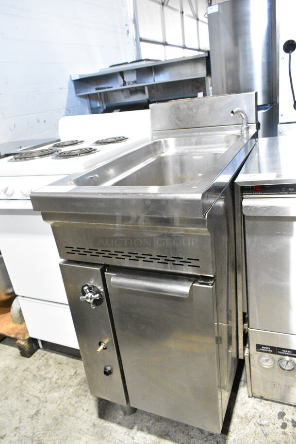 Stainless Steel Commercial Floor Style Natural Gas Powered Pasta Cooker. - Image 1 of 12