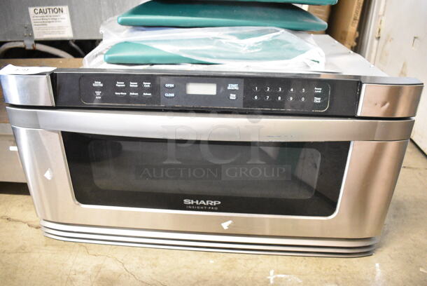Sharp KB-6015KS Stainless Steel Commercial Microwave Oven Drawer. 120 Volts, 1 Phase.  - Image 1 of 5