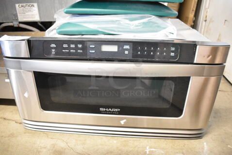 Sharp KB-6015KS Stainless Steel Commercial Microwave Oven Drawer. 120 Volts, 1 Phase. 