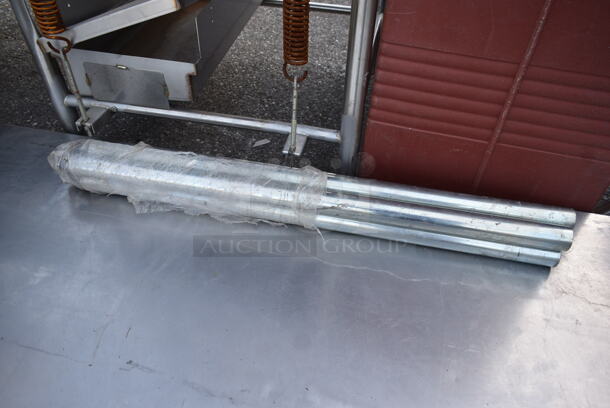 Nexel 6030SS Stainless Steel Tabletop w/ 4 Metal Legs.  - Image 4 of 5