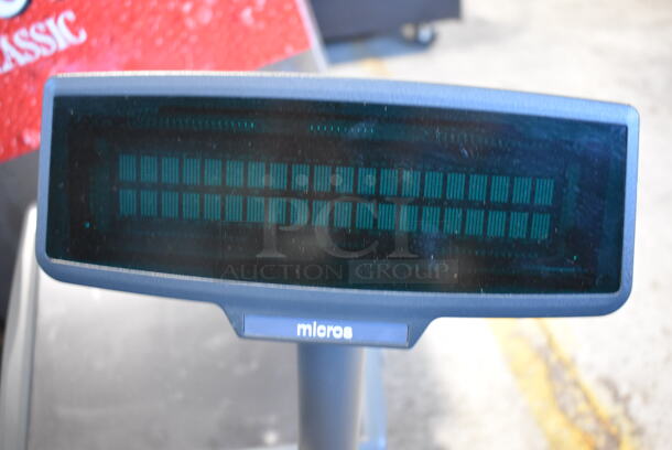 Micros Workstation 5 15" POS Monitor, Epson M129H Receipt Printer, Magtek Credit Card Reader, Motorola Barcode Scanner and Metal Cash Drawer - Image 8 of 12