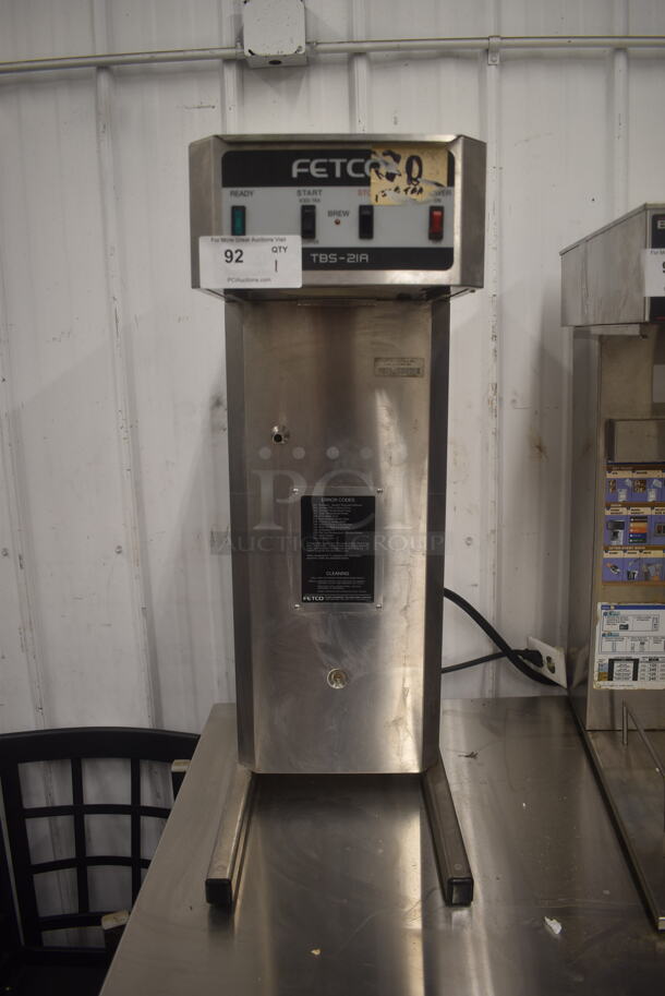 Fetco TBS-21A Commercial Stainless Steel Electric Countertop Coffee/Iced Tea Automatic Extractor Brewer. 120v, 1 Phase.  - Image 1 of 4
