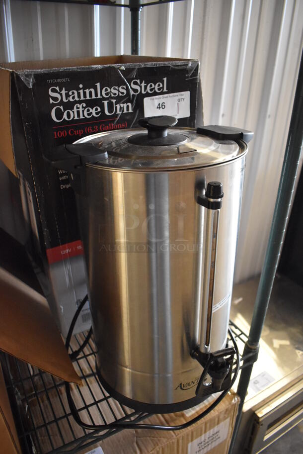 BRAND NEW SCRATCH AND DENT! Avantco 177CU100ETL Stainless Steel Commercial Countertop Coffee Urn. 120 Volts, 1 Phase. 14x14x20 - Image 2 of 5