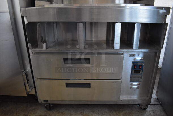 Duke DPC-38-120-DRW-DR-LM Stainless Steel Commercial Prep Station w/ 2 Drawers on Commercial Casters. 120 Volts, 1 Phase. 38x36x51. Tested and Working! - Image 9 of 12