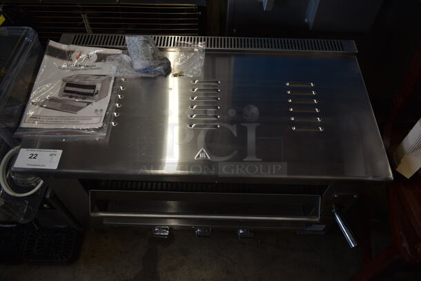 BRAND NEW SCRATCH AND DENT! 2022 Cooking Performance Group CPG 351S36SBN Stainless Steel Commercial Natural Gas Powered Salamander Broiler Cheese Melter. 36,000 BTU. - Image 2 of 8