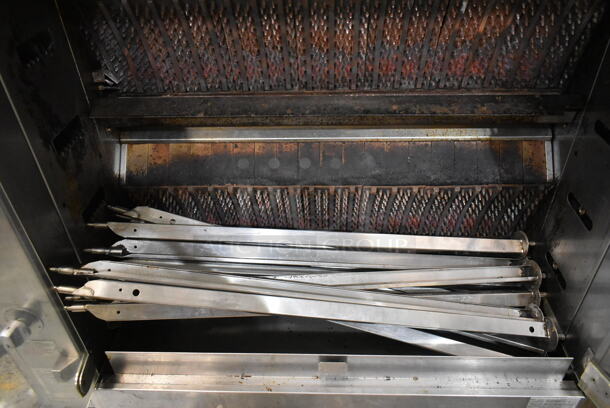 Rotisol 1350.8 Stainless Steel Commercial Floor Style Natural Gas Powered Rotisserie Oven on Commercial Casters.  - Image 5 of 8