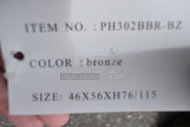 17 BRAND NEW! BFM Seating PH302BBR-BZ Bayview Barstool, Ladder Back, Synthetic Teak Wood Back & Seat, Outdoor/indoor, Powder Coated. 17 Times Your Bid! - Image 4 of 4