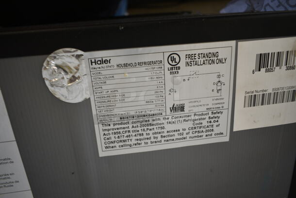 Haier HC17SF10RB Mini Cooler. 115 Volts, 1 Phase. Tested and Working! - Image 4 of 4