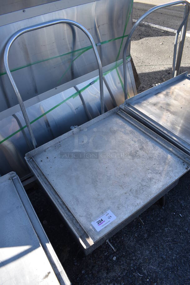 Metal Commercial Dolly w/ Push Handle on Commercial Casters. 27x32x39 - Image 4 of 4