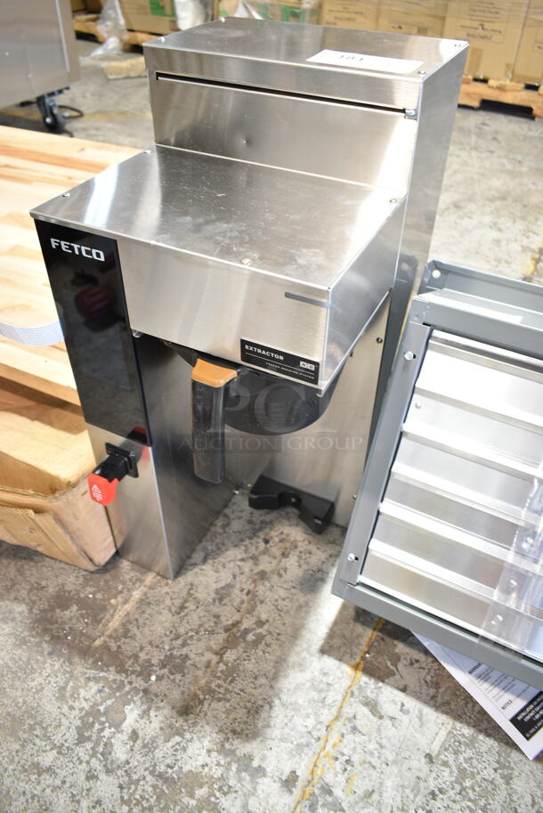 BRAND NEW SCRATCH AND DENT! Fetco CBS-2231 Stainless Steel Commercial Countertop NG Series Single Automatic Digital Coffee Brewer with Hot Water Dispenser and Poly Brew Basket. 120 Volts, 1 Phase.  - Image 3 of 8