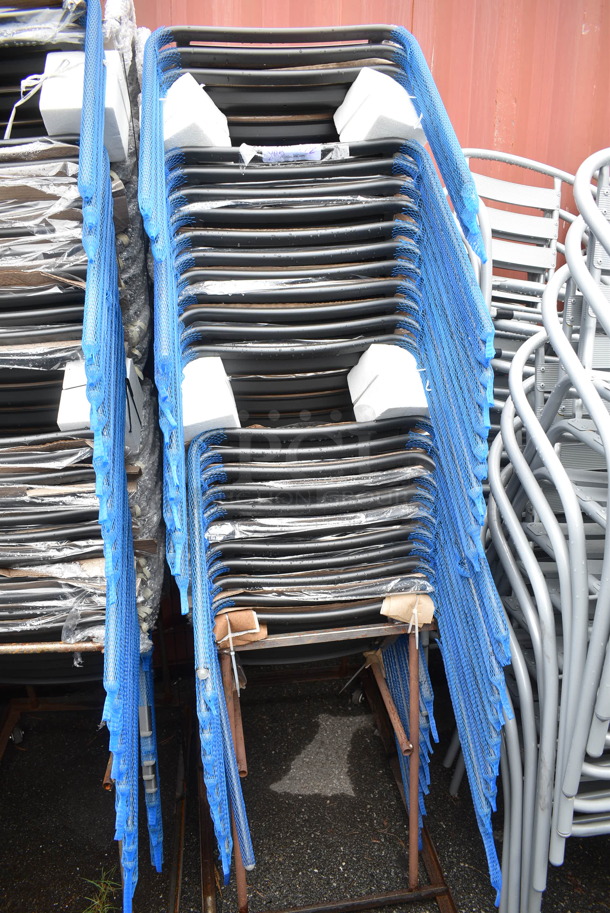 25 BRAND NEW! BFM Seating Vista Outdoor / Indoor Stackable Chair w/ Arm Rests. 25 Times Your Bid! - Image 2 of 4