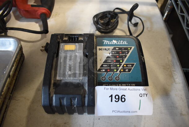 Makita DC18RC S Battery Charger. 120 Volts, 1 Phase. 7.5x6x3.5