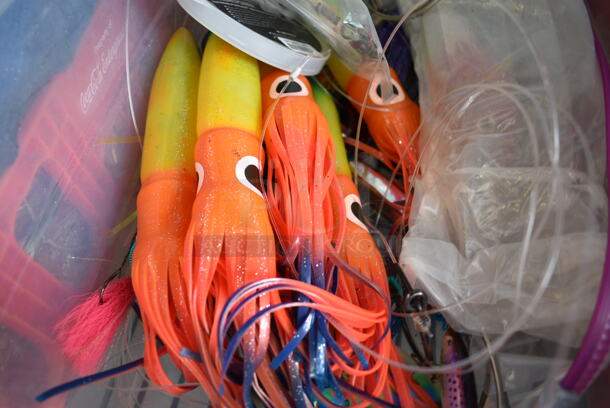 ALL ONE MONEY! Bin of Various Items Including Fishing Line and Fishing Lures - Image 8 of 8