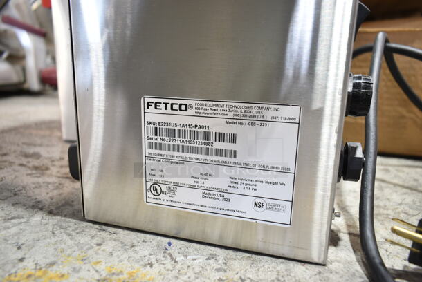 BRAND NEW SCRATCH AND DENT! Fetco CBS-2231 Stainless Steel Commercial Countertop NG Series Single Automatic Digital Coffee Brewer with Hot Water Dispenser and Poly Brew Basket. 120 Volts, 1 Phase.  - Image 8 of 8