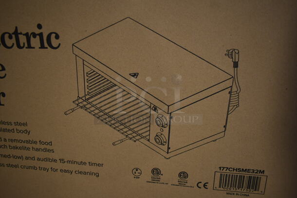 3 BRAND NEW SCRATCH AND DENT! Avantco 177CHSME32M Stainless Steel Commercial Countertop Electric Powered 32" Cheese Melter. 208/240 Volts. Stock Picture Used as Gallery. 3 Times Your Bid! - Image 6 of 8