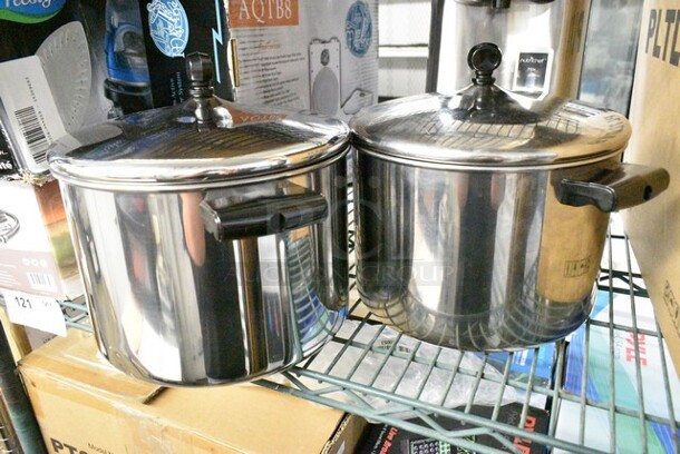 7 Various Items Including SereneLife AZPHSPAMT22 Portable Spa Bubble Bath Massager, Pyle Unit, 2 Metal Stock Pots, Pyle PT-649D Dual Cassette Deck, Pyle PPBCM92 Wireless Camera, Pyle PLMRKT38W Marine Stereo Receiver and Speaker Kit. 7 Times Your Bid!  - Image 5 of 12