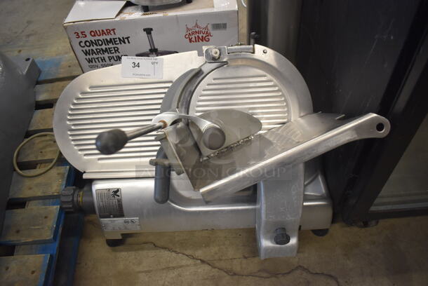 Hobart 2812 Stainless Steel Commercial Countertop Meat Slicer. 120 Volts, 1 Phase. 27x27x25. Tested and Working!