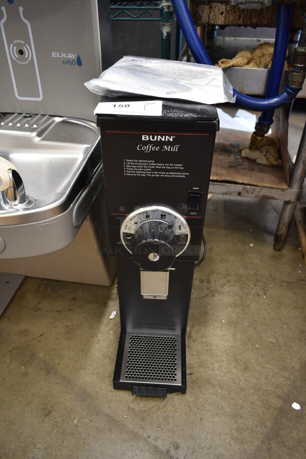 BRAND NEW SCRATCH AND DENT! 2023 Bunn G2 HD Metal Commercial Countertop Coffee Bean Grinder. 120 volts, 1 Phase. Tested and Working! - Image 1 of 7