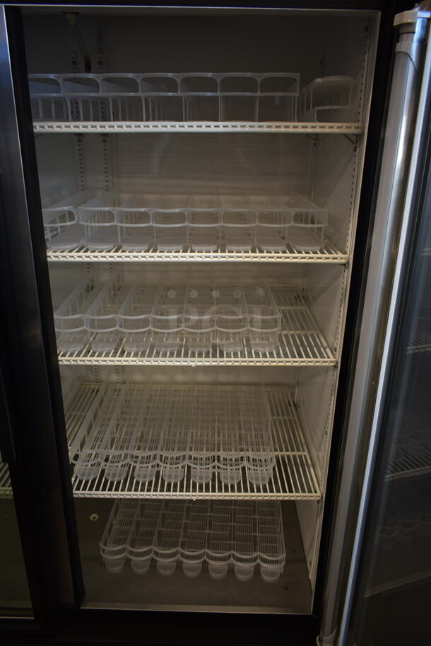 True GDM-49 Metal Commercial 2 Door Reach In Cooler Merchandiser w/ Poly Coated Racks. 115 Volts, 1 Phase. Tested and Working! - Image 8 of 8