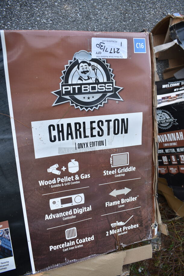BRAND NEW IN BOX! Pit Boss Charleston Onyx Edition 1020 Sq in Wood Pellet Grill/Gas Griddle Combo - Image 3 of 3