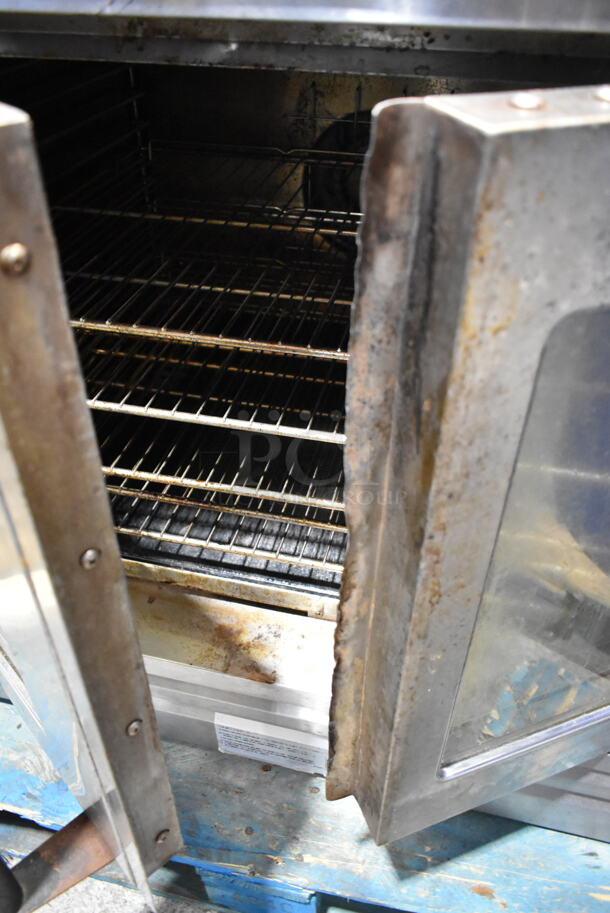 2018 Bakers Pride GDCO11G Stainless Steel Commercial Natural Gas Powered Full Size Convection Oven w/ View Through Doors, Metal Oven Racks and Thermostatic Controls.  - Image 4 of 5