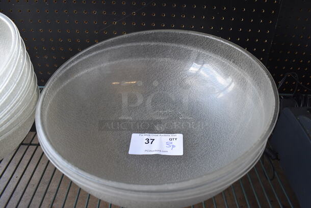 ALL ONE MONEY! Lot of 3 Clear Poly Bowls! 16x16x4.5 - Image 3 of 3