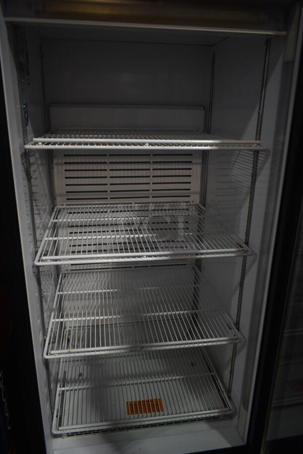 Frigoglass MC300-V2L Metal Commercial Single Door Reach In Cooler Merchandiser w/ Poly Coated Racks on Commercial Casters. 115 Volts, 1 Phase. Tested and Working! - Image 2 of 4