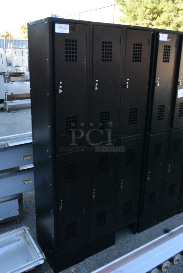 BRAND NEW SCRATCH AND DENT! Regency 600LC32125AK Black Metal 6 Cubby Locker.  - Image 2 of 3