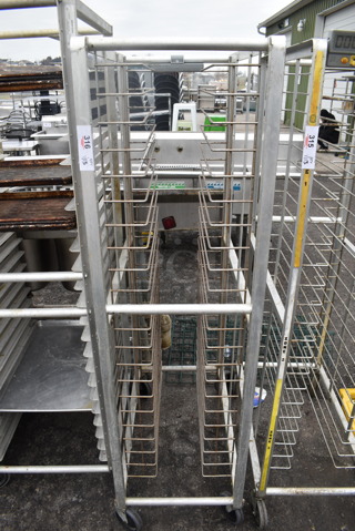 Metal Commercial Pan Transport Rack on Commercial Casters. 18x32x66
