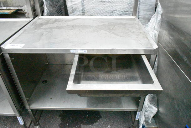 National Cart Co Stainless Steel Portable Table w/ Under Shelf and Drawer on Commercial Casters.  - Image 5 of 6