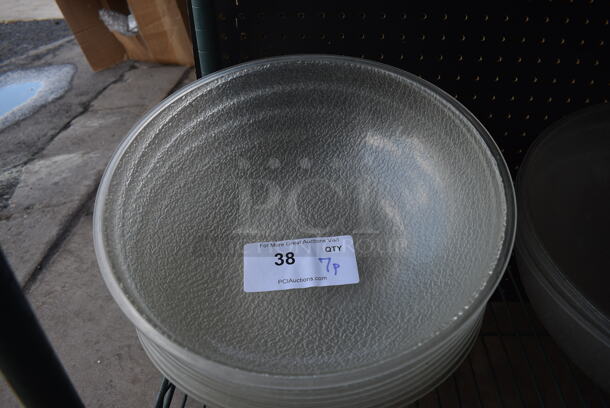 ALL ONE MONEY! Lot of 7 Clear Poly Bowls! 13x13x3 - Image 3 of 4